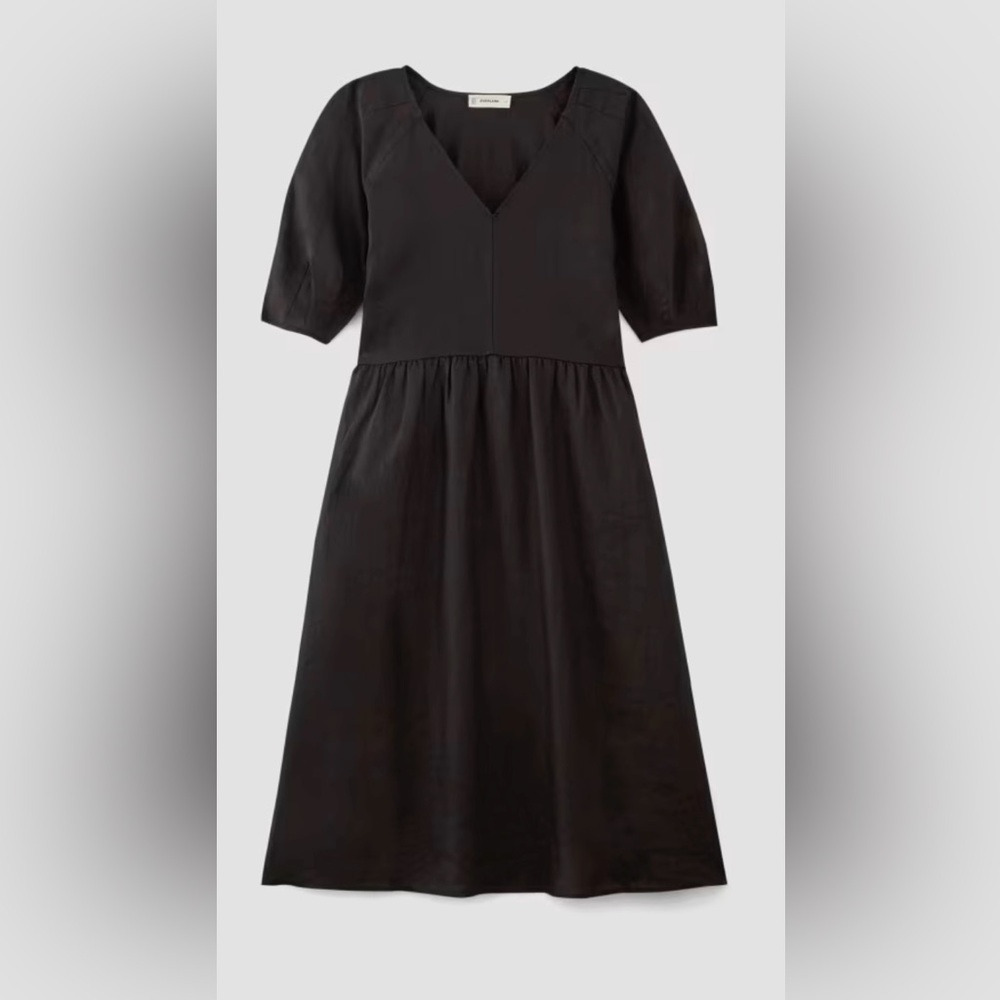 Everlane Linen Oversized Puff Sleeve dress size XS NWOT - Picture 5 of 7